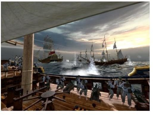 Empire: Total War ships firing