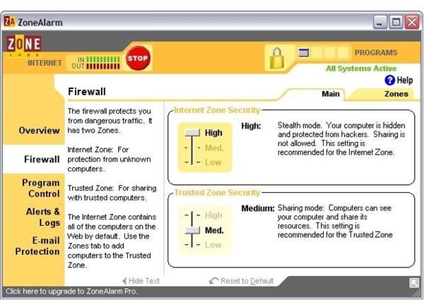 Zonealarm Firewall