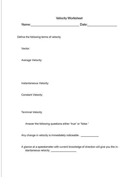 What is Velocity? All is Revealed in This Science Lesson Plan