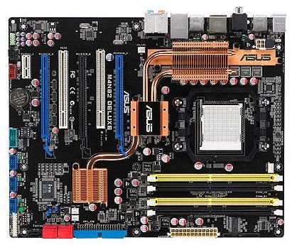 The ASUS M4N82 Deluxe offers Tri-SLI potential