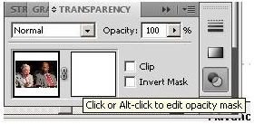Click to add opacity mask