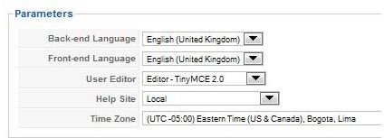 Setting the User Parameters