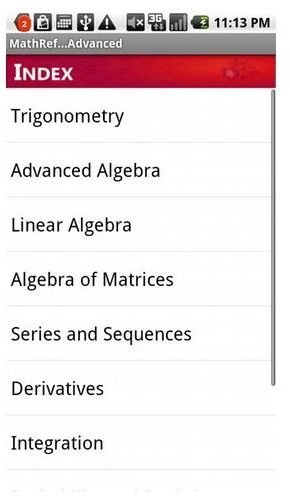 Math Reference Screenshot