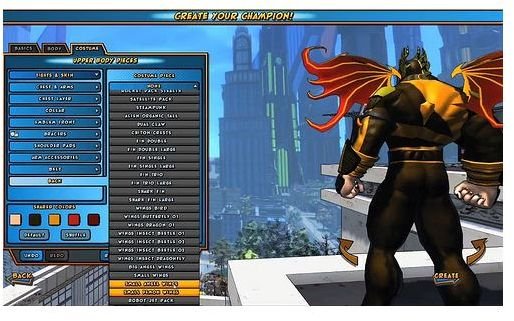 Champions Online create-a-hero