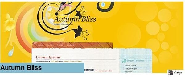 Autumn Bliss Blogger Template