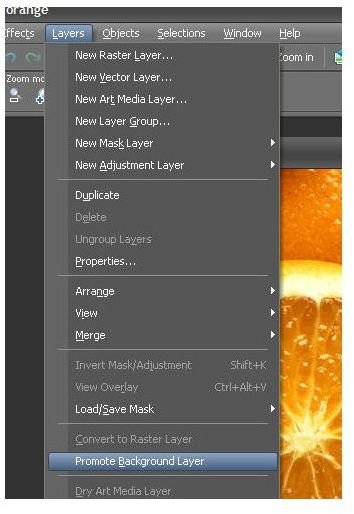 Promote Background Layer