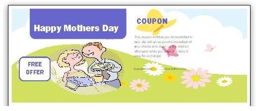 Coupon Templates for Download: Mother&rsquo;s Day