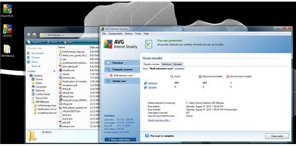 Custom Scanner of AVG found another 50 malware