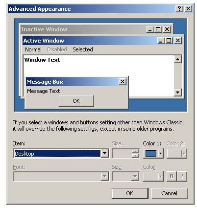 Advanced Appearance - Desktop