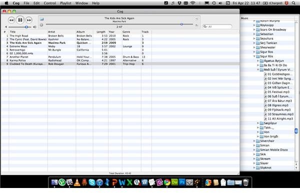 Screen shot of Cog for Mac