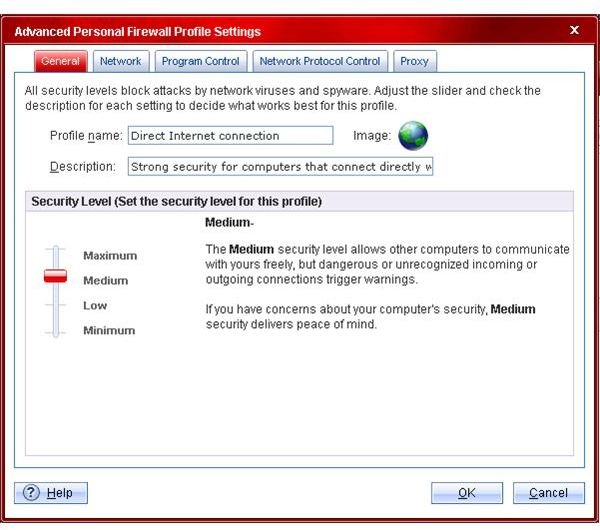 Figure 2 - Trend Micro Internet Security Pro 2010 - Personal Firewall