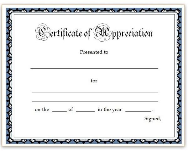 Simple Teacher Appreciation Certificate for Word
