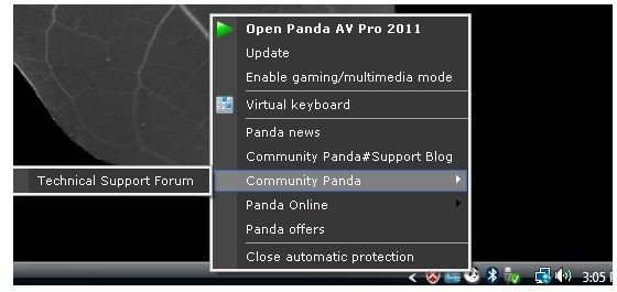 Handy Menu in Using Panda Antivirus 2011