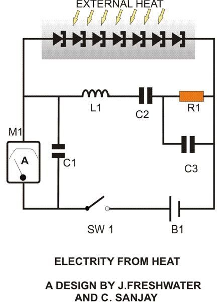 How to Convert Waste Heat into Electricity, Circuit Diagram, Image