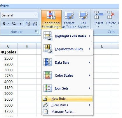 conditional formatting rule change color in excel 2016