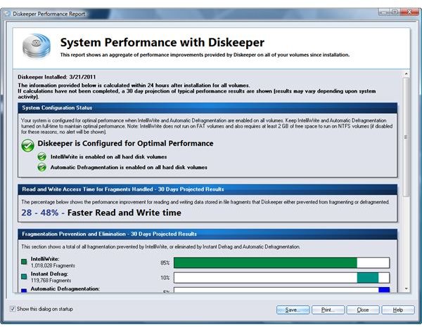 Diskeeper 2011: Performance Report