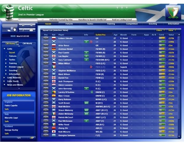 Championship Manager 2010 Guide To Picking Your Team