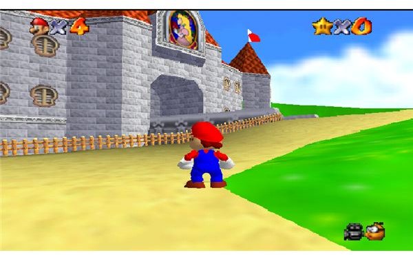 Mario 64 in the Project 64 Emulator