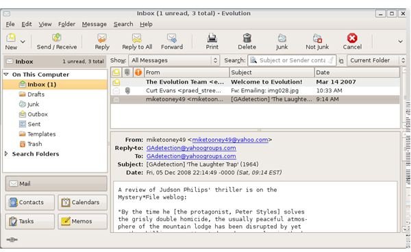 Evolution email application