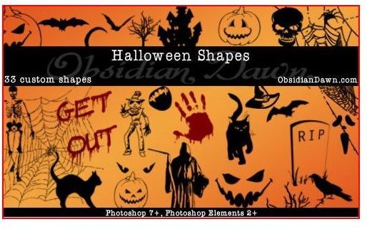 Photoshop Halloween Shapes