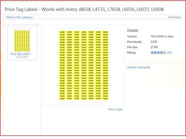 Price Tag Templates