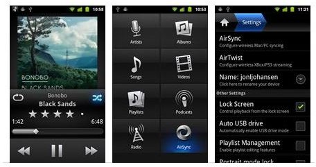 Screenshot doubleTwist Player app