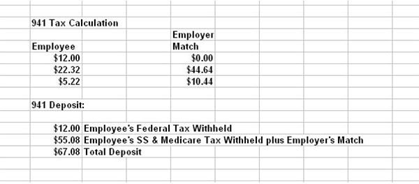 Screenshot 941 Payment Calculation