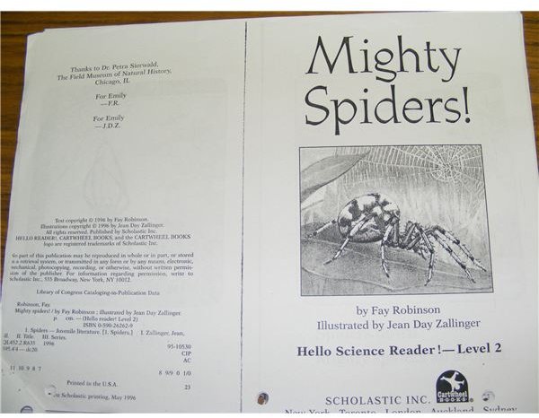 Illustrated book of spiders