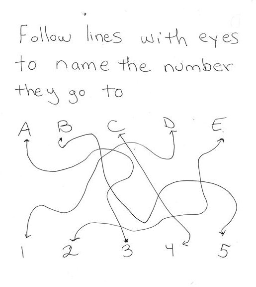 Follow lines with eyes