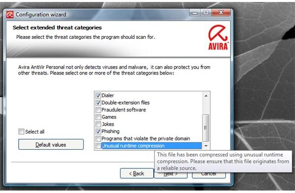 Selection of Threats Detection