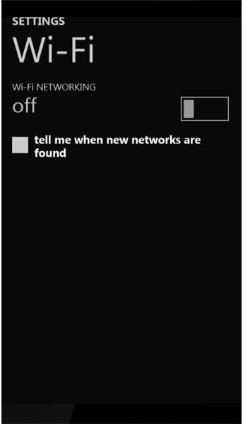 Windows Phone 7 Wi-Fi, Bluetooth and USB Connectivity