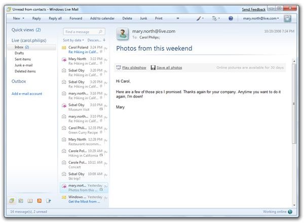 can i download windows live mail for windows 10