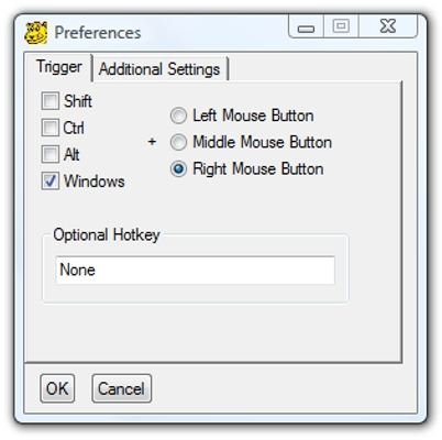 Lion Settings Dialog