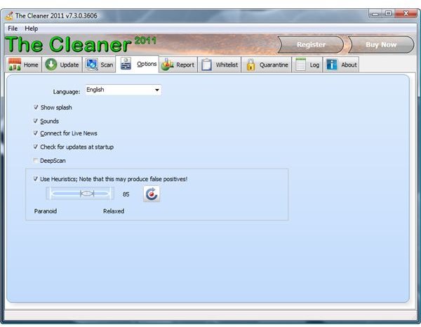 The Cleaner 2011 Options