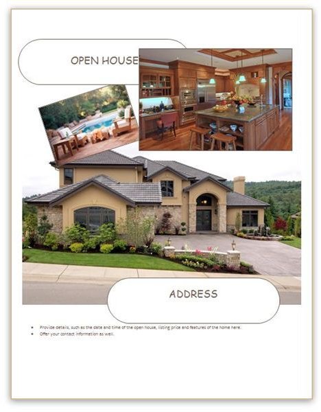Real estate open house flyer template