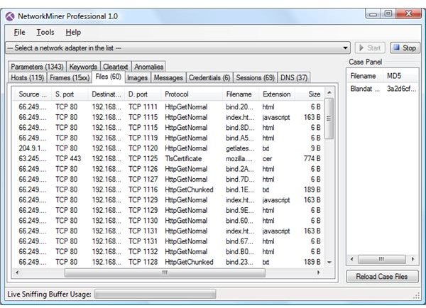 Fig 2 - Network Miner