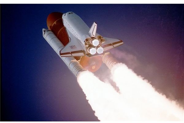 Space Shuttle Atlantis Take-Off 1988 (Courtesy NASA)