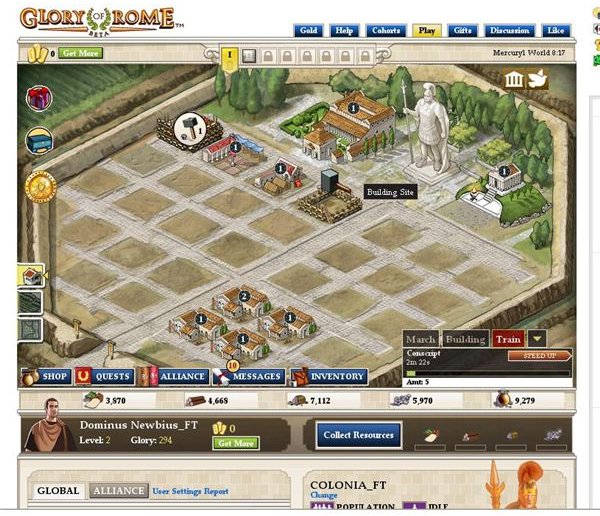 Glory of Rome Review: Roman Computer Games on Facebook