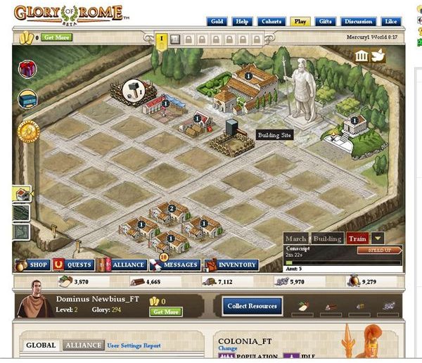 Glory of Rome Review: Roman Computer Games on Facebook - Game Yum