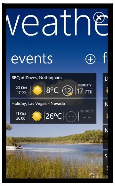 Your Weather Windows Phone 7 Weather App