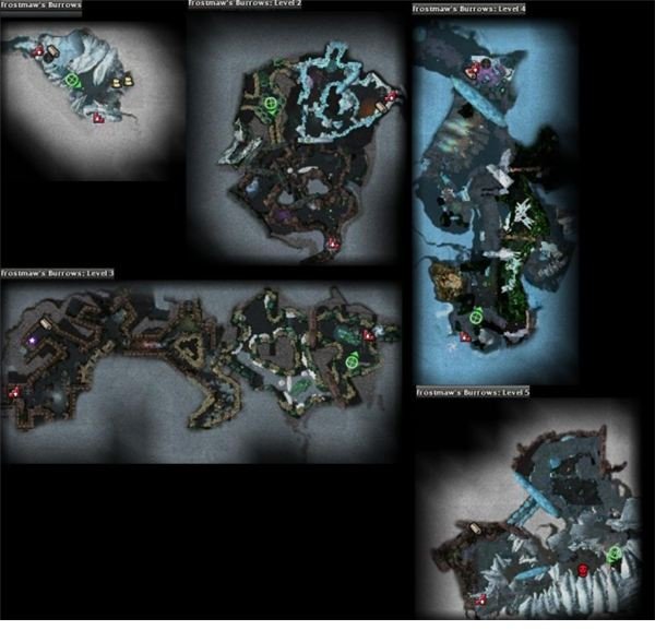 Frostmaws Burrows Map Guild Wars