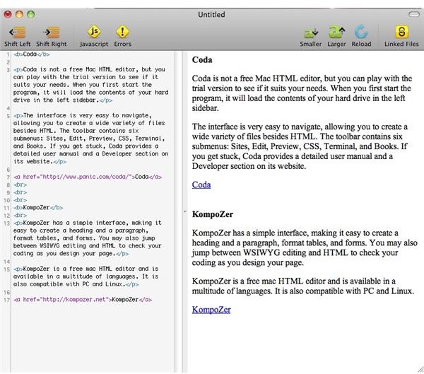 html text editor for mac