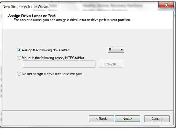 Figure 4 - Create a Simple Volume