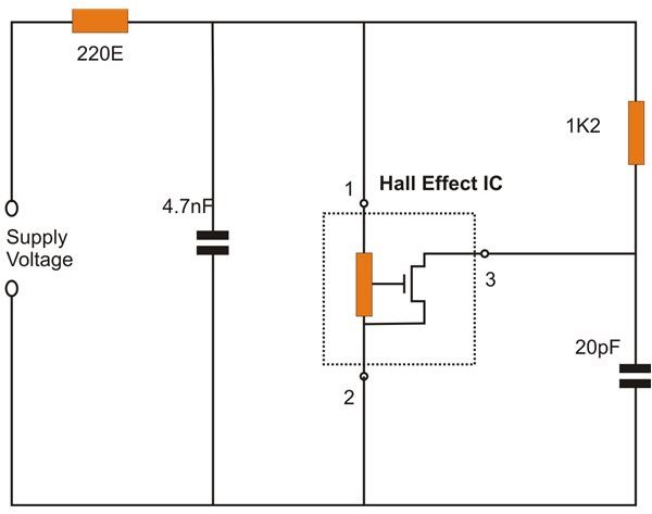 Typical Hall Effect Sensor Wiring Details, Image