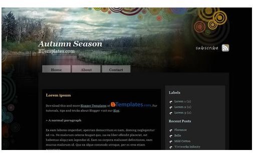 Autumn Season Blogger Template