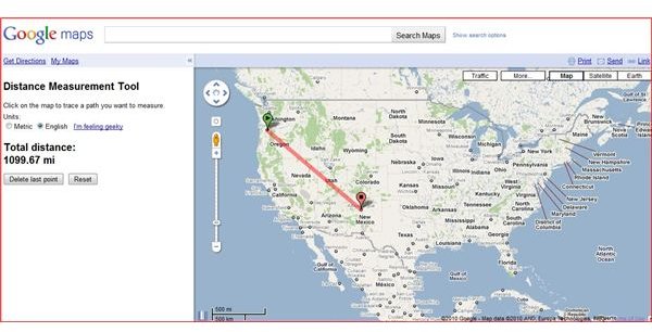 Google Maps DMT Portland to Albuquerque Mileage