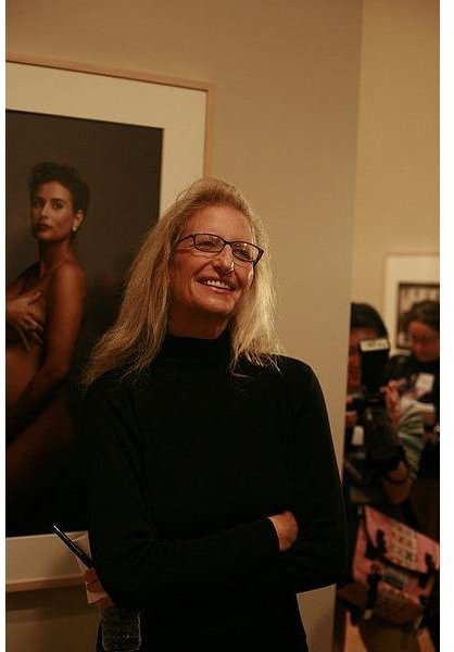 Annie Leibovitz at One of Her Exhibitions