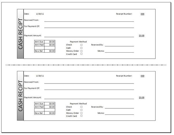 Download a Free MS Word or Excel Receipt Template