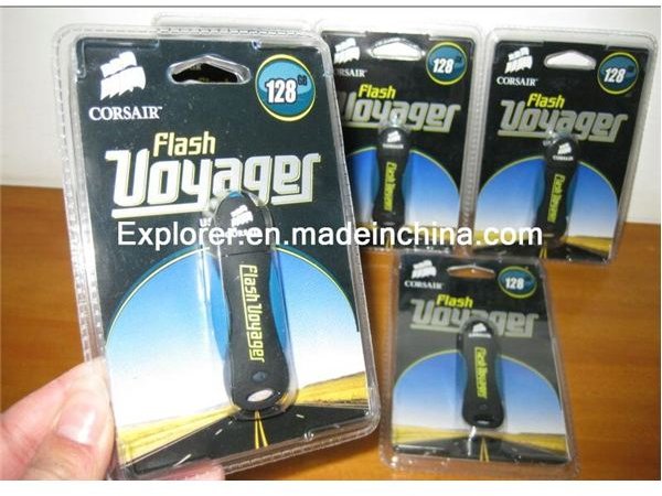 faked Corsair flash Voyager 128GB USB drive- high quality packaging- have not announced they have this size yet