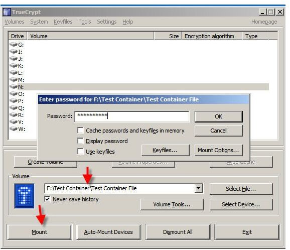 forgotten truecrypt password